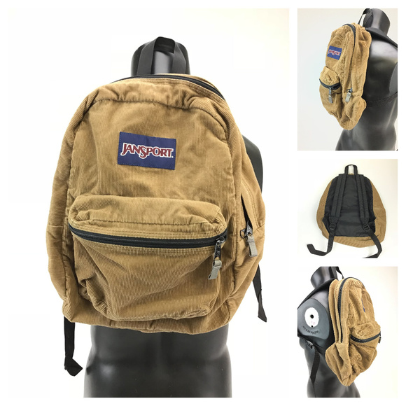 vintage corduroy jansport backpack